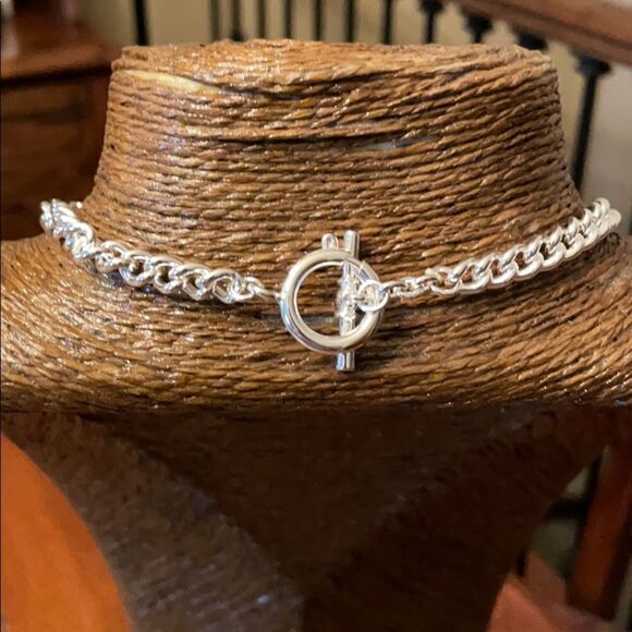 Silver and Tortoise Shell Choker - Picture 3 of 5